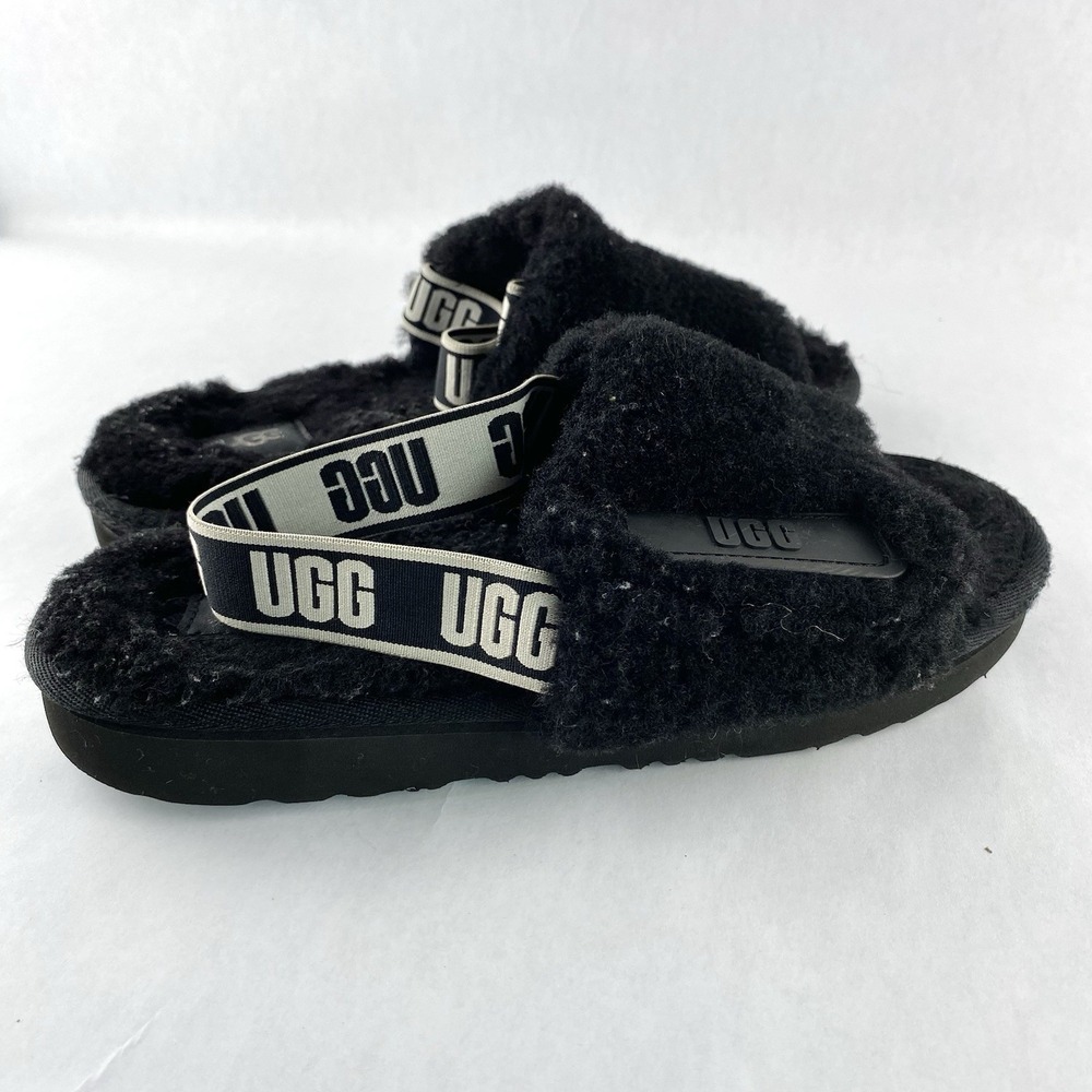 UGG Disco Slides Slippers Black Sandals Women's 6.5 (Big Kids 5)